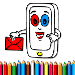 Mobile Phone Coloring Book